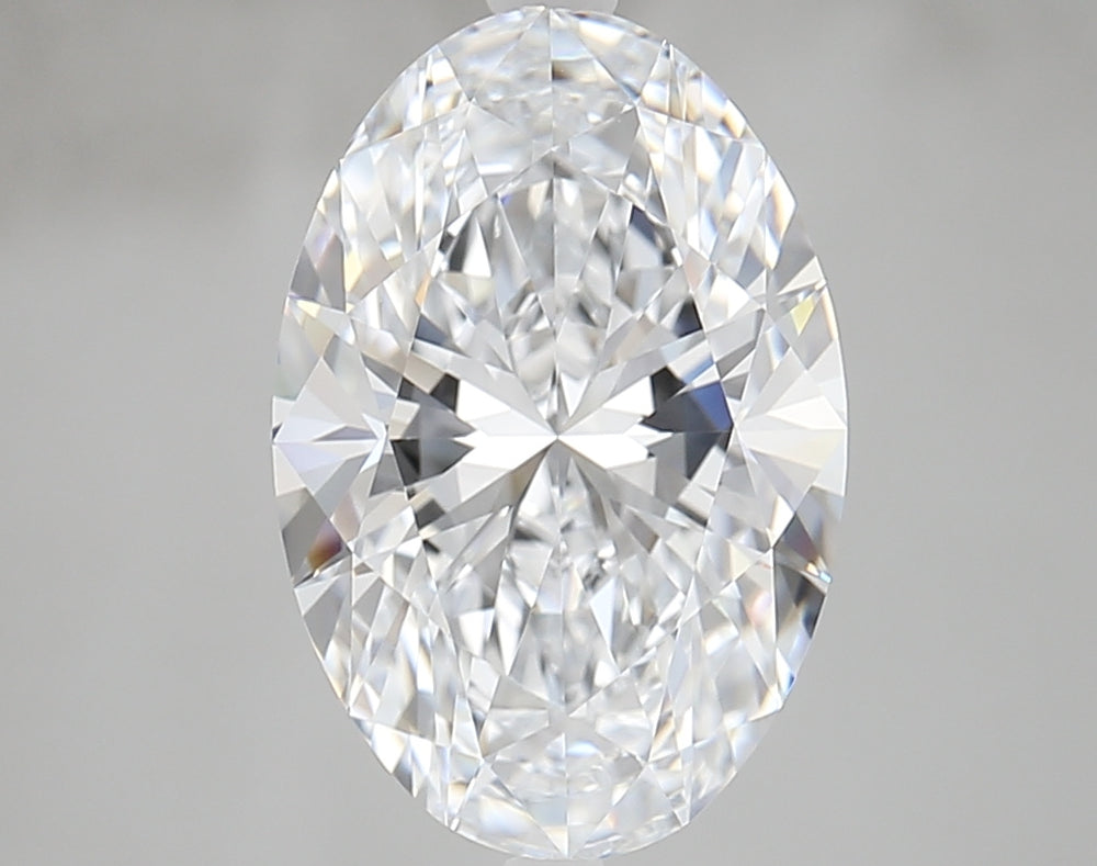 4.05 Carat Oval Lab Diamond with  Cut Diamond in 14KT  view 1
