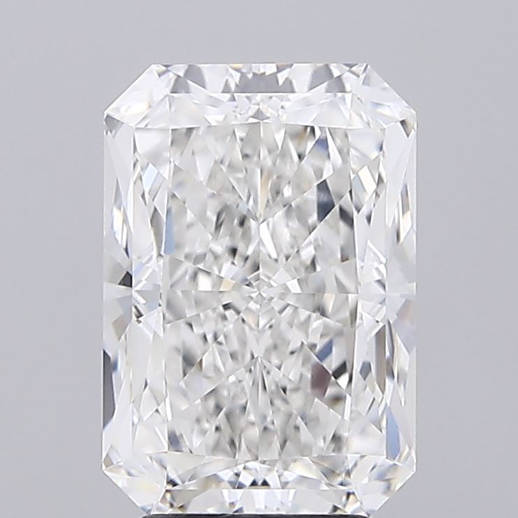3.54 Carat Radiant Lab Diamond with  Cut Diamond in 14KT  view 1
