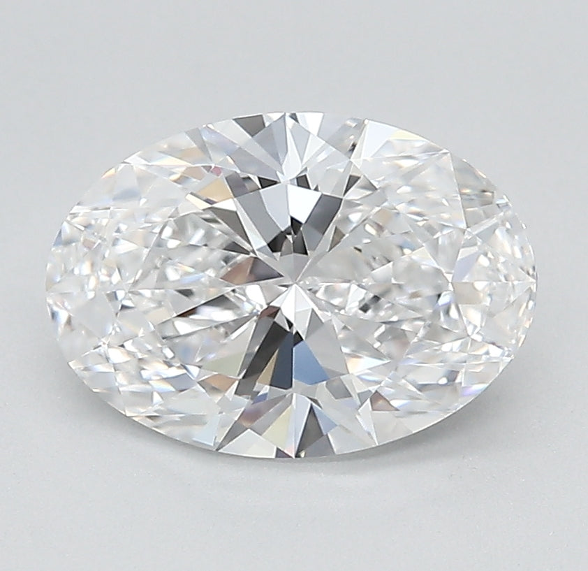 1.85 Carat Oval Lab Diamond with  Cut Diamond in 14KT  view 1
