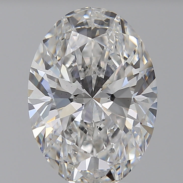 4.27 Carat Oval Lab Diamond with  Cut Diamond in 14KT  view 1
