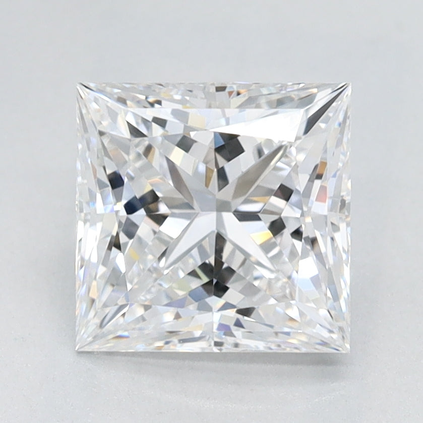 1.57 Carat Princess Lab Diamond with  Cut Diamond in 14KT  view 1
