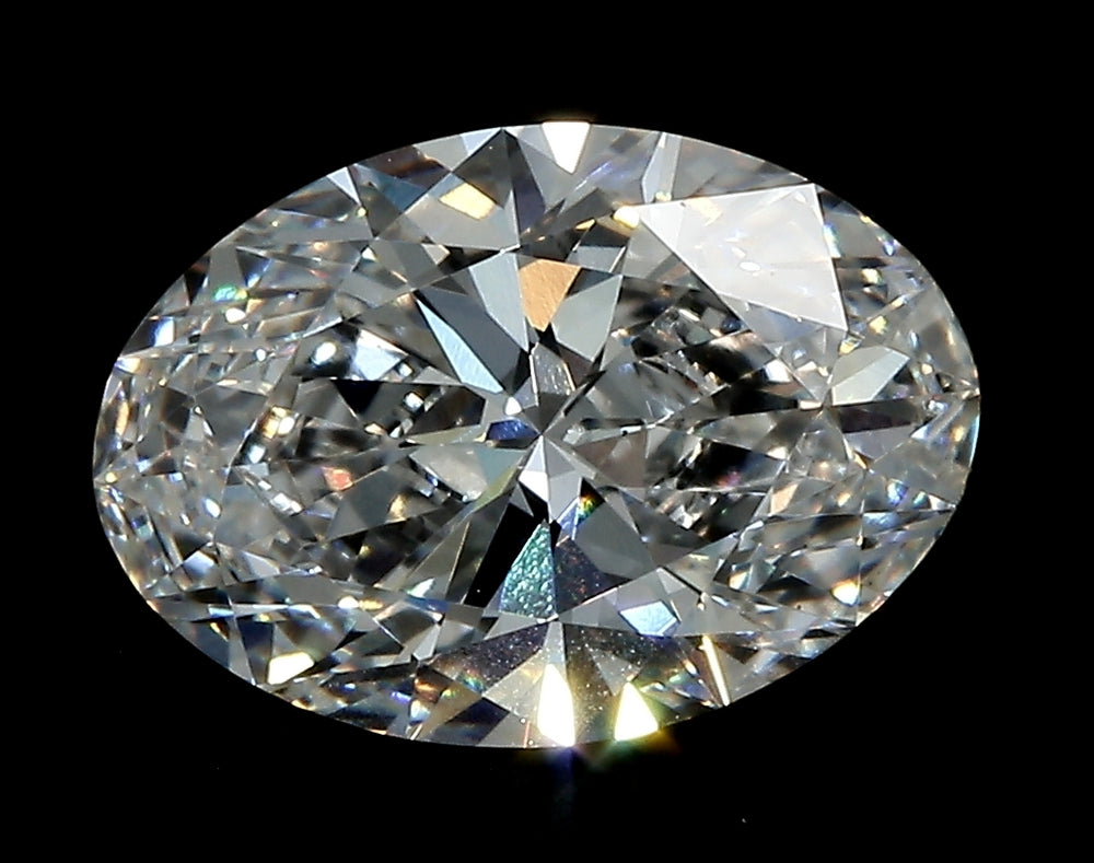 3.06 Carat Oval Lab Diamond with  Cut Diamond in 14KT  view 1
