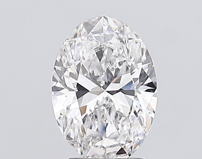 3.01 Carat Oval Lab Diamond with  Cut Diamond in 14KT  view 1
