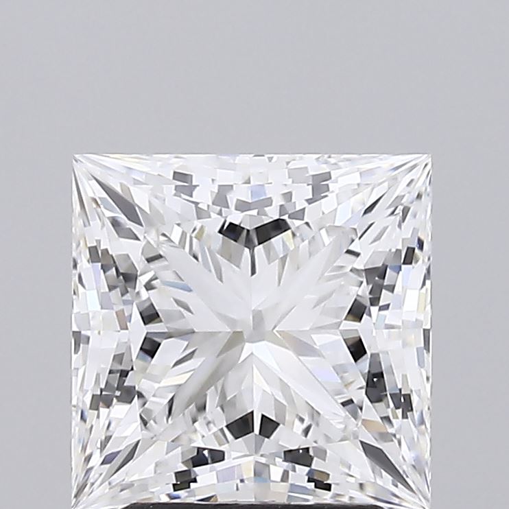 3.06 Carat Princess Lab Diamond with  Cut Diamond in 14KT  view 1
