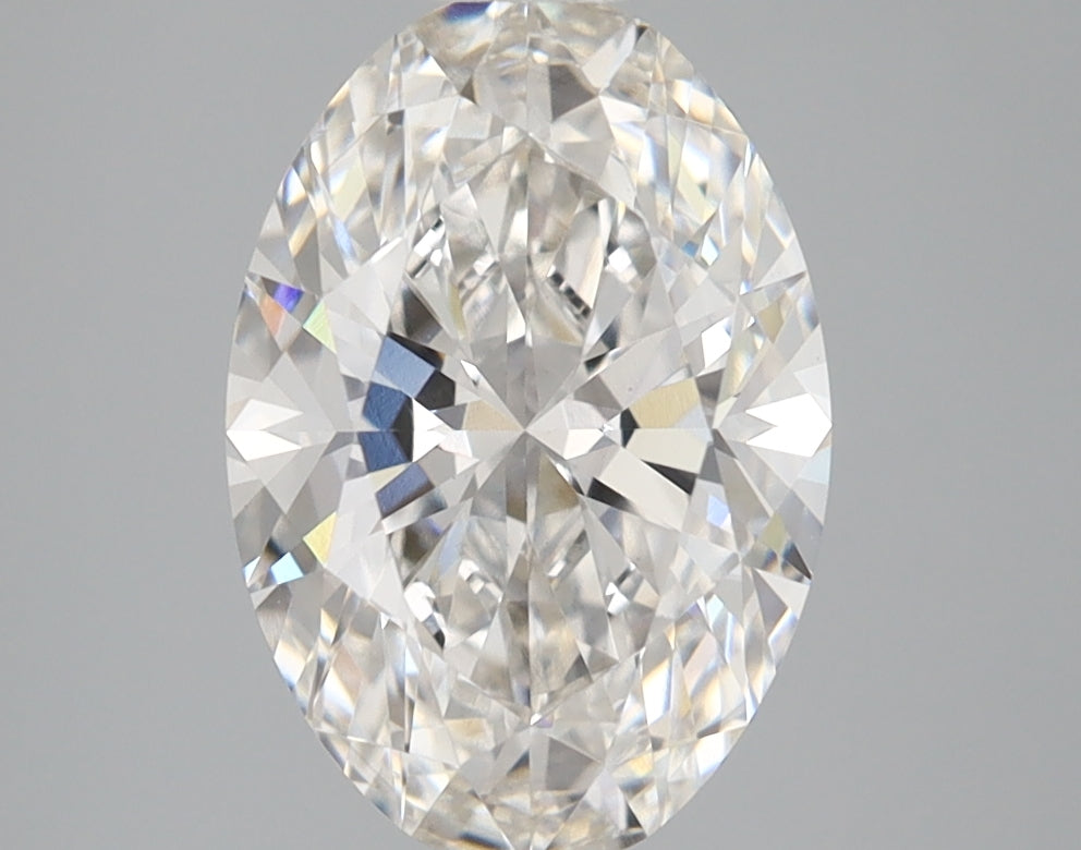 2.47 Carat Oval Lab Diamond with  Cut Diamond in 14KT  view 1
