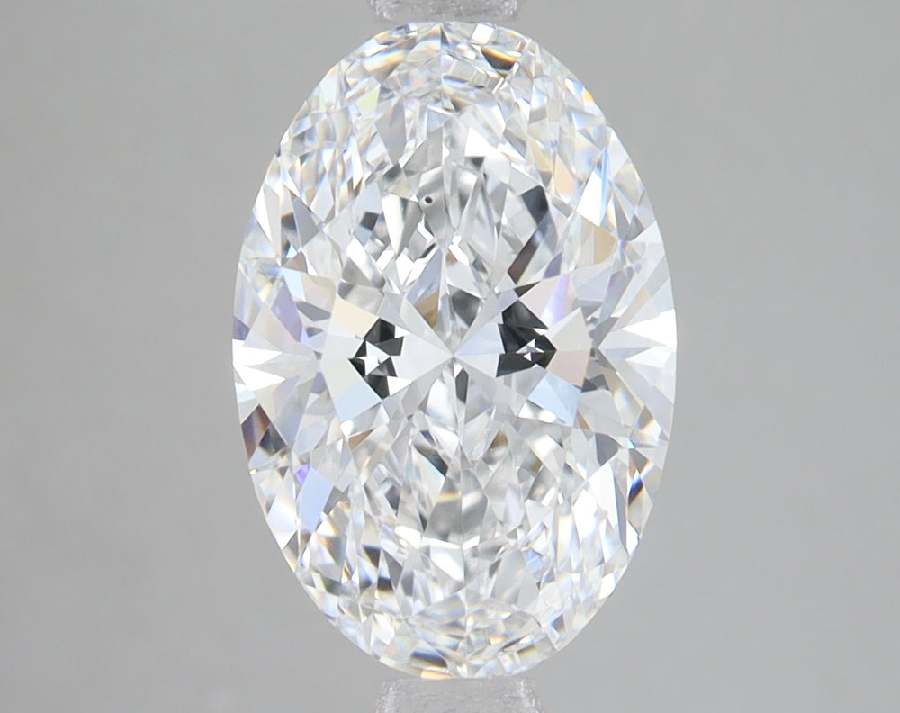 3.03 Carat Oval Lab Diamond with  Cut Diamond in 14KT  view 1
