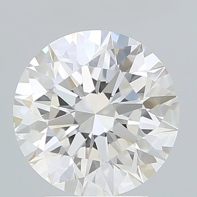 3.04 Carat Round Lab Diamond with  Cut Diamond in 14KT  view 1
