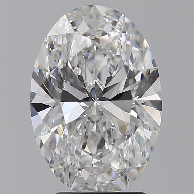 3.0 Carat Oval Lab Diamond with  Cut Diamond in 14KT  view 1

