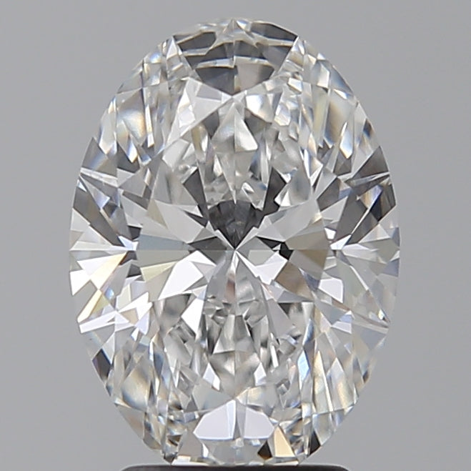 3.02 Carat Oval Lab Diamond with  Cut Diamond in 14KT  view 1
