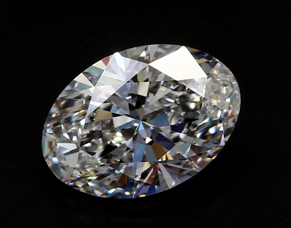 2.72 Carat Oval Lab Diamond with  Cut Diamond in 14KT  view 1
