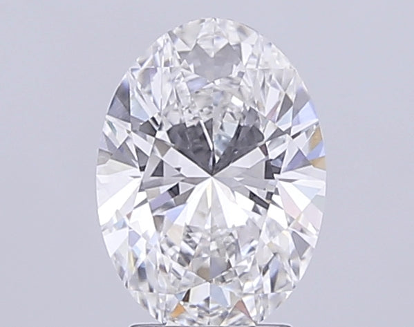 3.09 Carat Oval Lab Diamond with  Cut Diamond in 14KT  view 1
