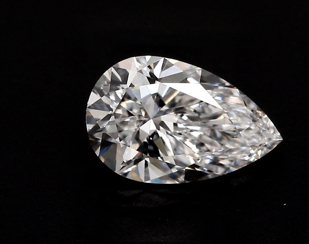 1.71 Carat Pear Lab Diamond with  Cut Diamond in 14KT  view 1
