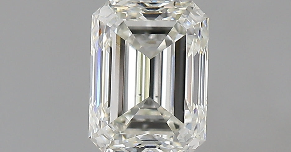 1.0 Carat Emerald Natural Diamond with  Cut Diamond in 14KT  view 1
