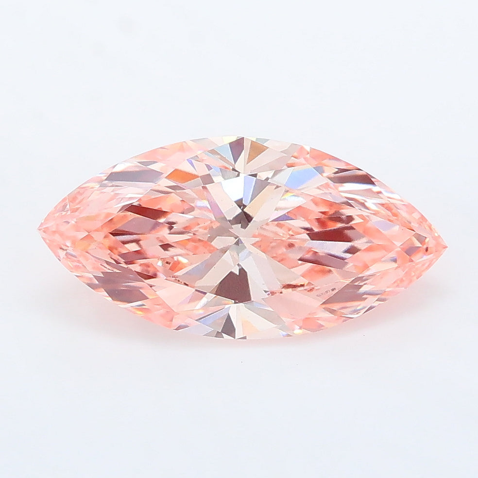 1.93 Carat Marquise Lab Diamond with  Cut Diamond in 14KT  view 1

