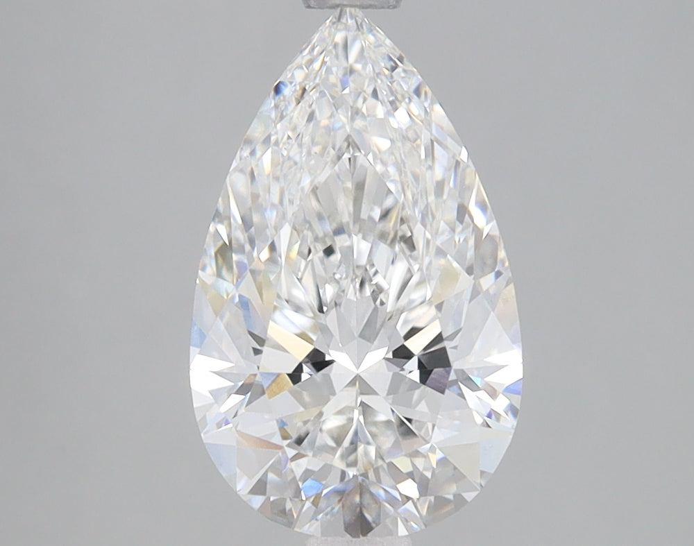 2.26 Carat Pear Lab Diamond with  Cut Diamond in 14KT  view 1
