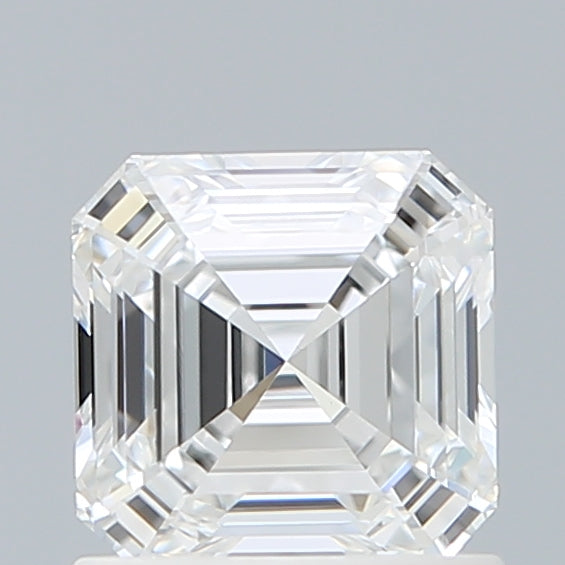 1.09 Carat Asscher Lab Diamond with  Cut Diamond in 14KT  view 1
