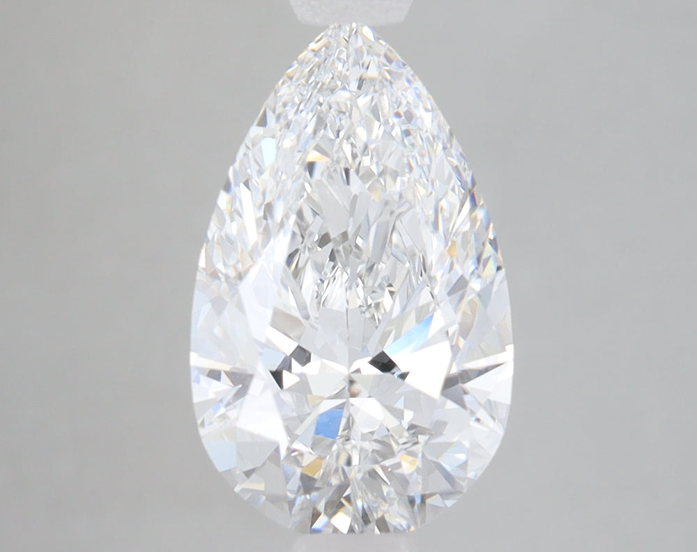 2.49 Carat Pear Lab Diamond with  Cut Diamond in 14KT  view 1
