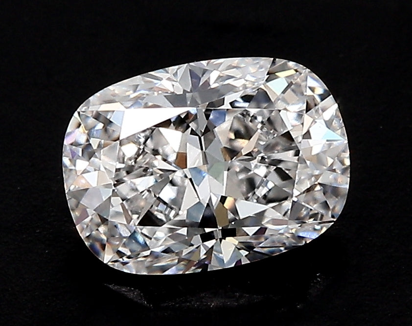 3.97 Carat Cushion Lab Diamond with  Cut Diamond in 14KT  view 1
