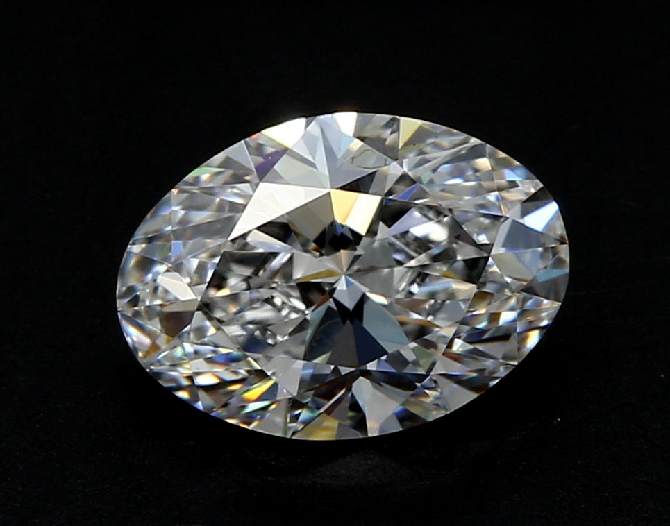 3.92 Carat Oval Lab Diamond with  Cut Diamond in 14KT  view 1
