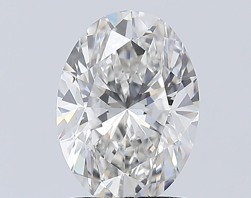 2.2 Carat Oval Lab Diamond with  Cut Diamond in 14KT  view 1
