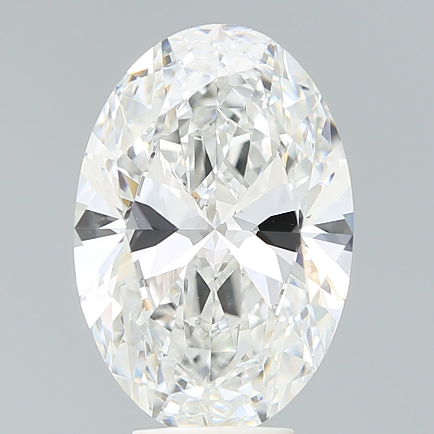 5.47 Carat Oval Lab Diamond with  Cut Diamond in 14KT  view 1
