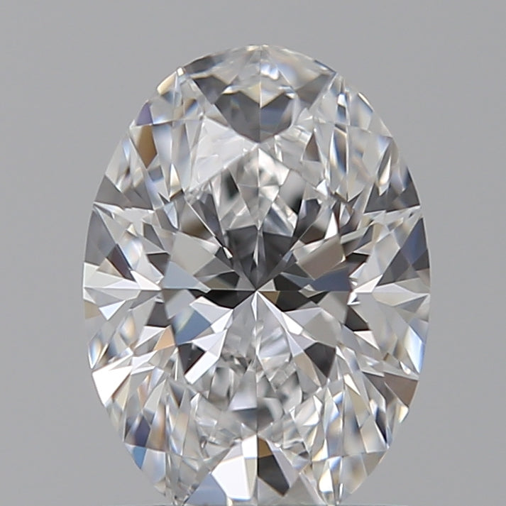 1.06 Carat Oval Lab Diamond with  Cut Diamond in 14KT  view 1
