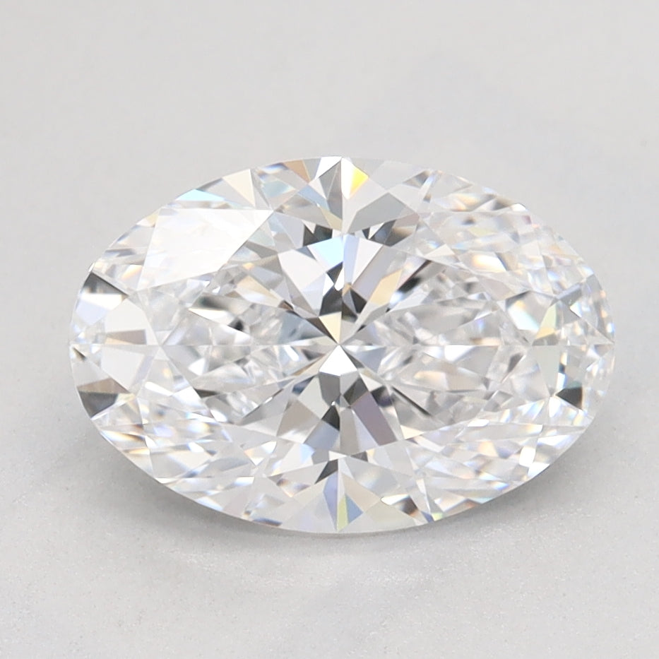 1.52 Carat Oval Lab Diamond with  Cut Diamond in 14KT  view 1
