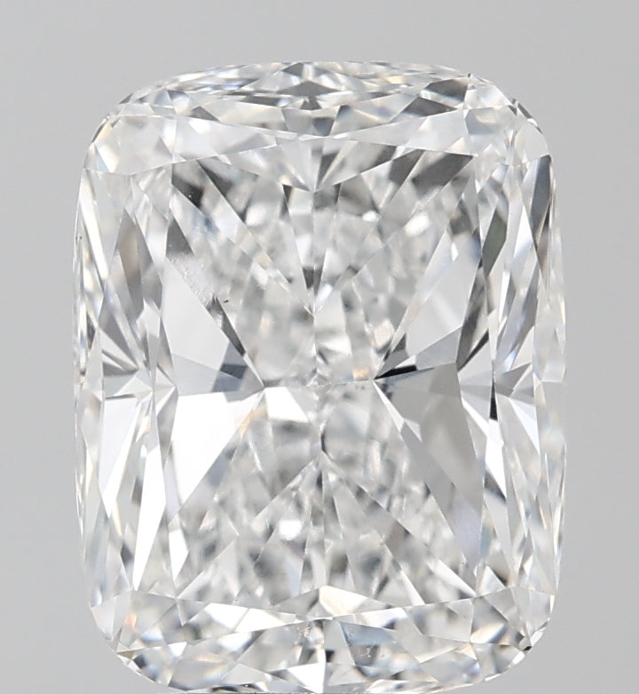 5.0 Carat Cushion Lab Diamond with  Cut Diamond in 14KT  view 1
