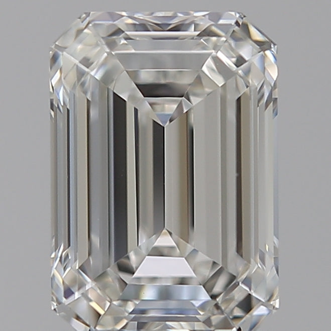 1.52 Carat Emerald Lab Diamond with  Cut Diamond in 14KT  view 1

