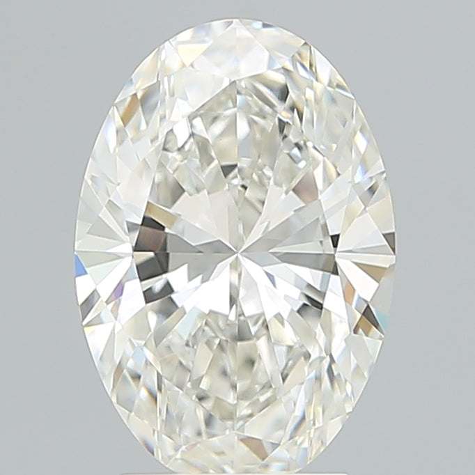 3.02 Carat Oval Lab Diamond with  Cut Diamond in 14KT  view 1

