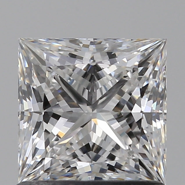 1.05 Carat Princess Lab Diamond with  Cut Diamond in 14KT  view 1
