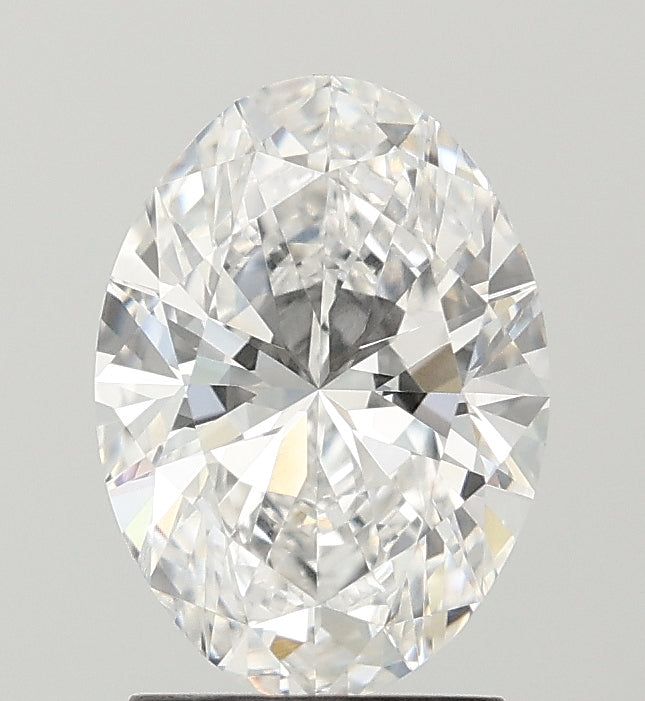 2.0 Carat Oval Lab Diamond with  Cut Diamond in 14KT  view 1
