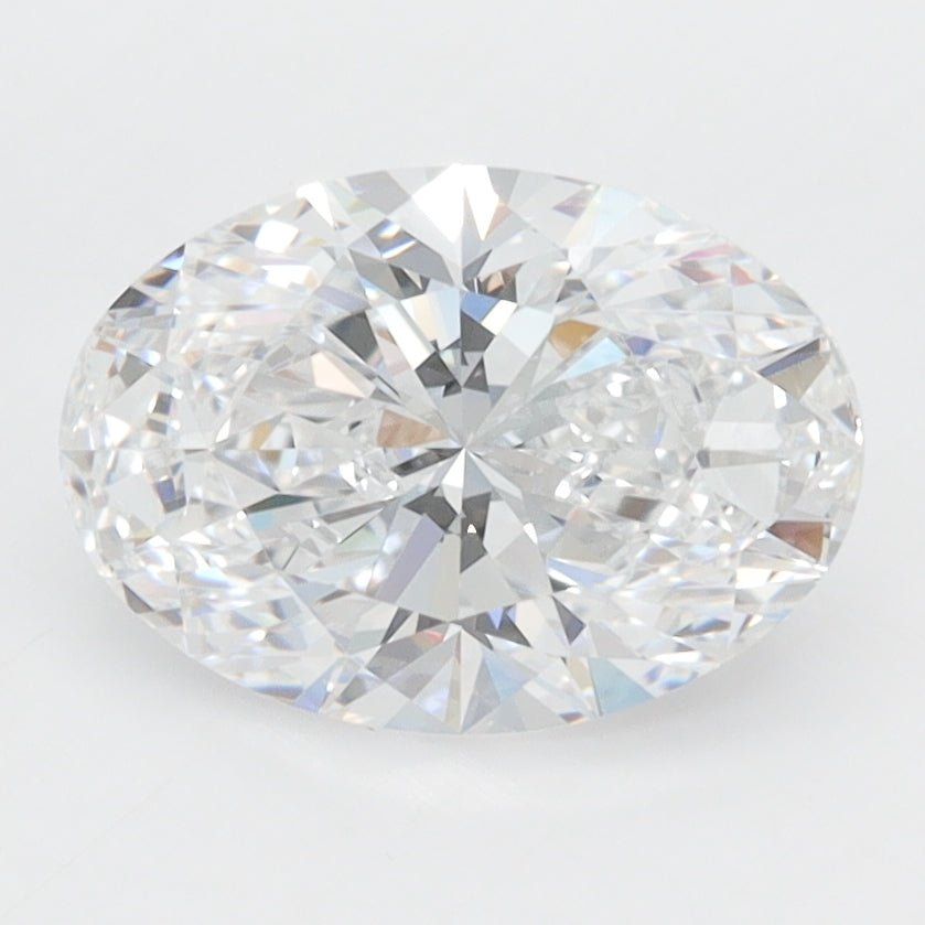 2.01 Carat Oval Lab Diamond with  Cut Diamond in 14KT  view 1
