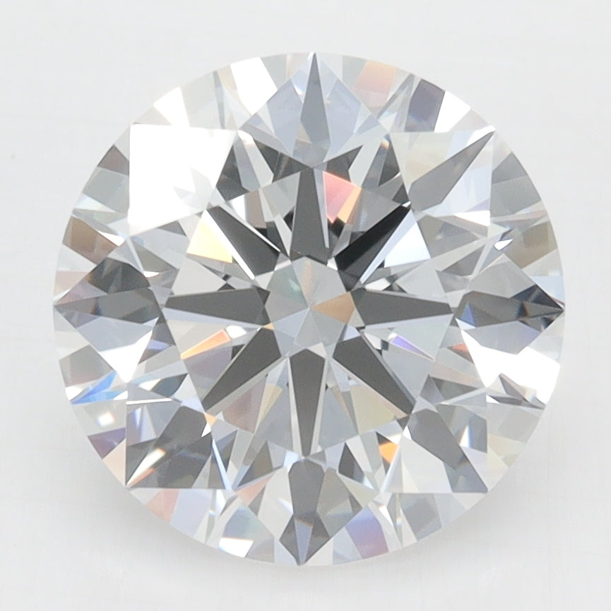 3.75 Carat Round Lab Diamond with  Cut Diamond in 14KT  view 1
