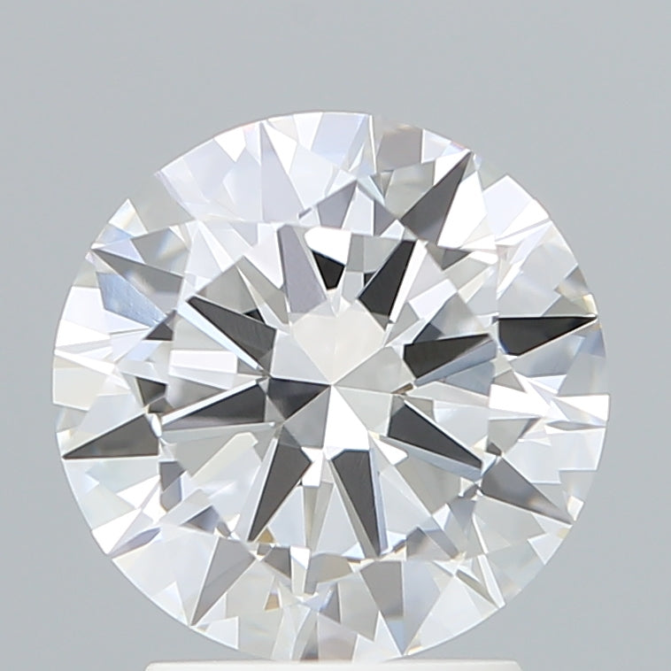 2.44 Carat Round Lab Diamond with  Cut Diamond in 14KT  view 1
