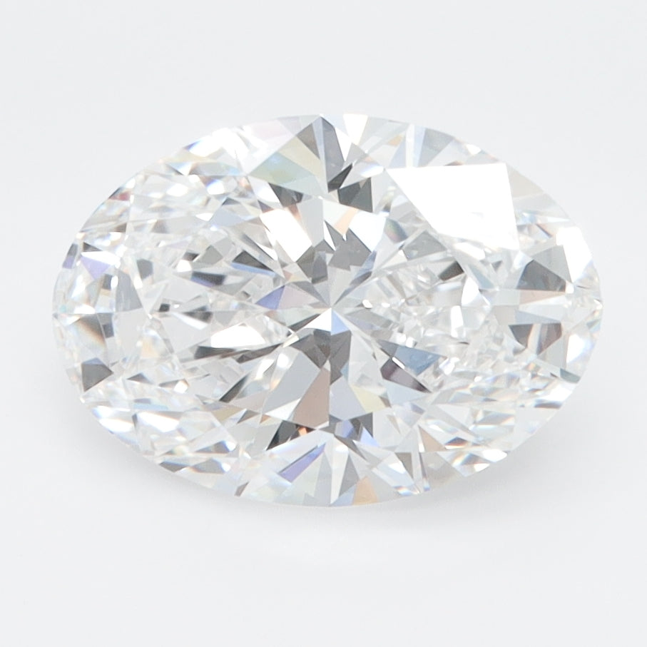 2.48 Carat Oval Lab Diamond with  Cut Diamond in 14KT  view 1
