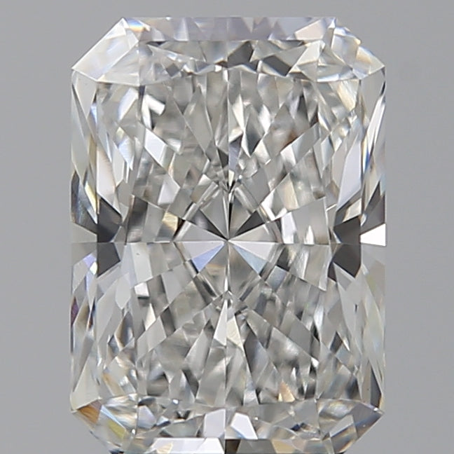 3.54 Carat Radiant Lab Diamond with  Cut Diamond in 14KT  view 1
