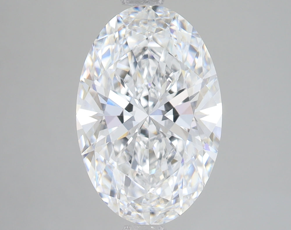 3.4 Carat Oval Lab Diamond with  Cut Diamond in 14KT  view 1
