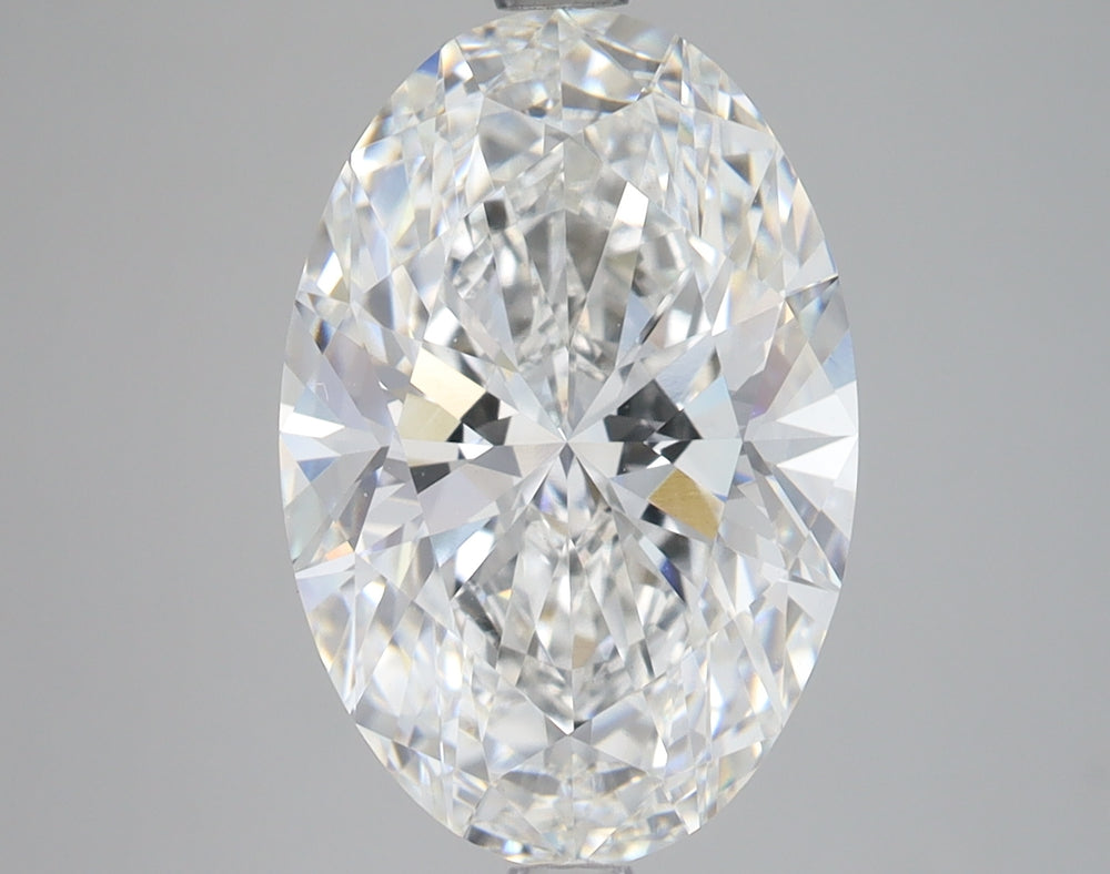 5.02 Carat Oval Lab Diamond with  Cut Diamond in 14KT  view 1
