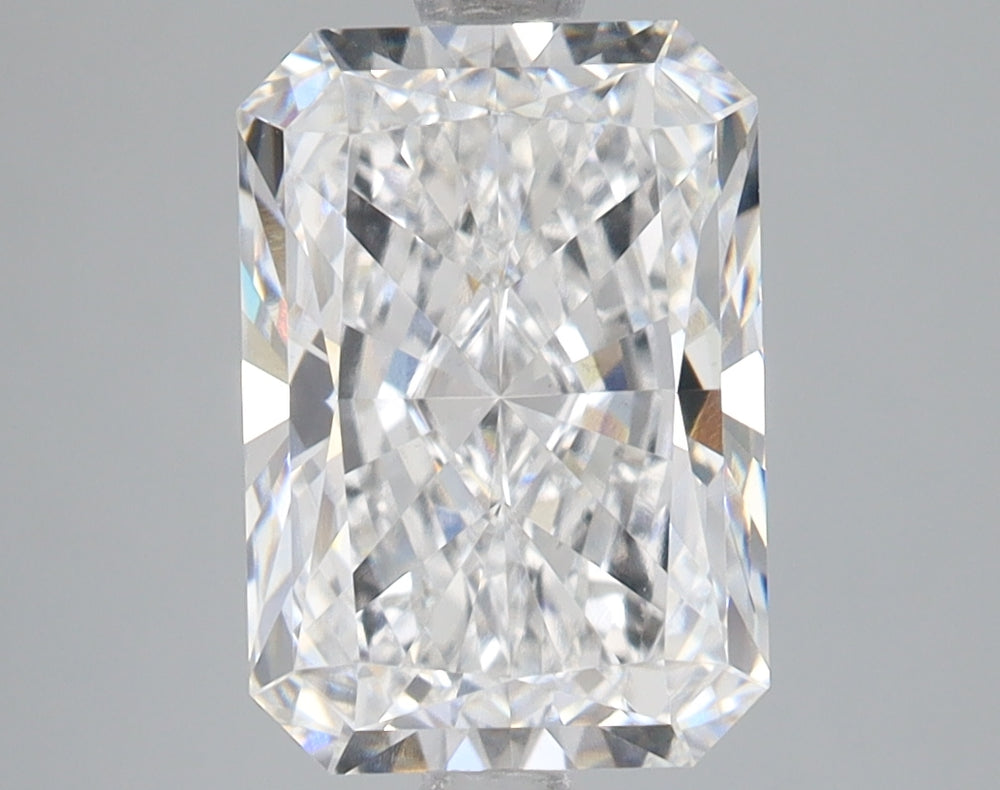 3.43 Carat Radiant Lab Diamond with  Cut Diamond in 14KT  view 1
