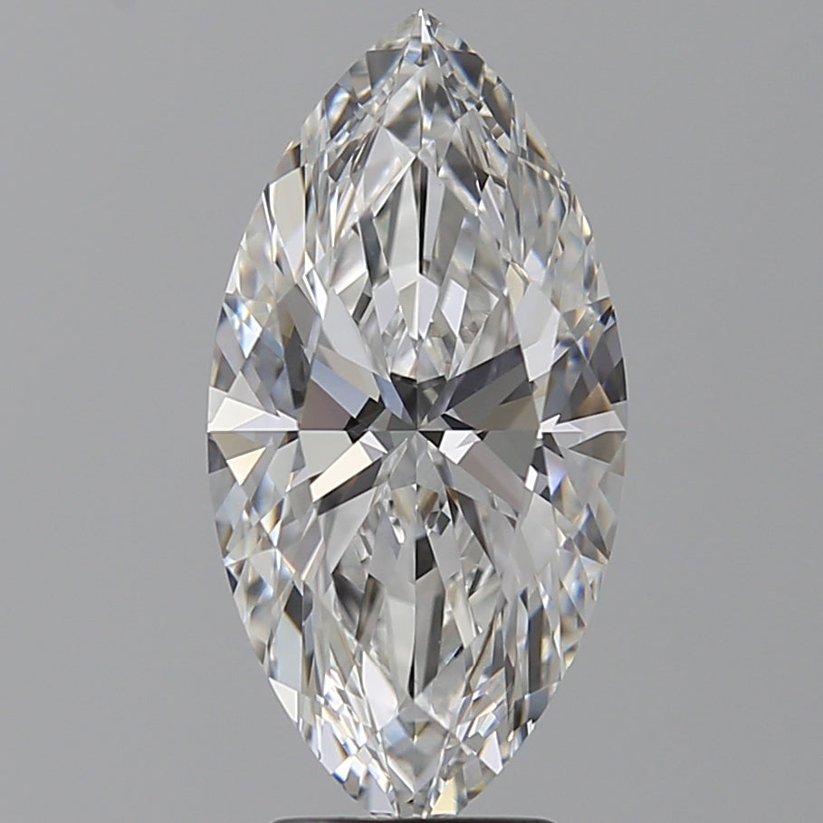 4.0 Carat Marquise Lab Diamond with  Cut Diamond in 14KT  view 1
