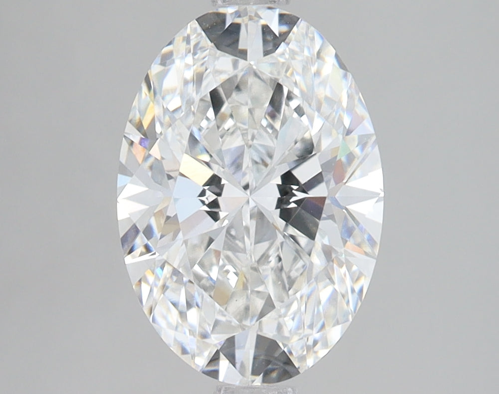 2.5 Carat Oval Lab Diamond with  Cut Diamond in 14KT  view 1

