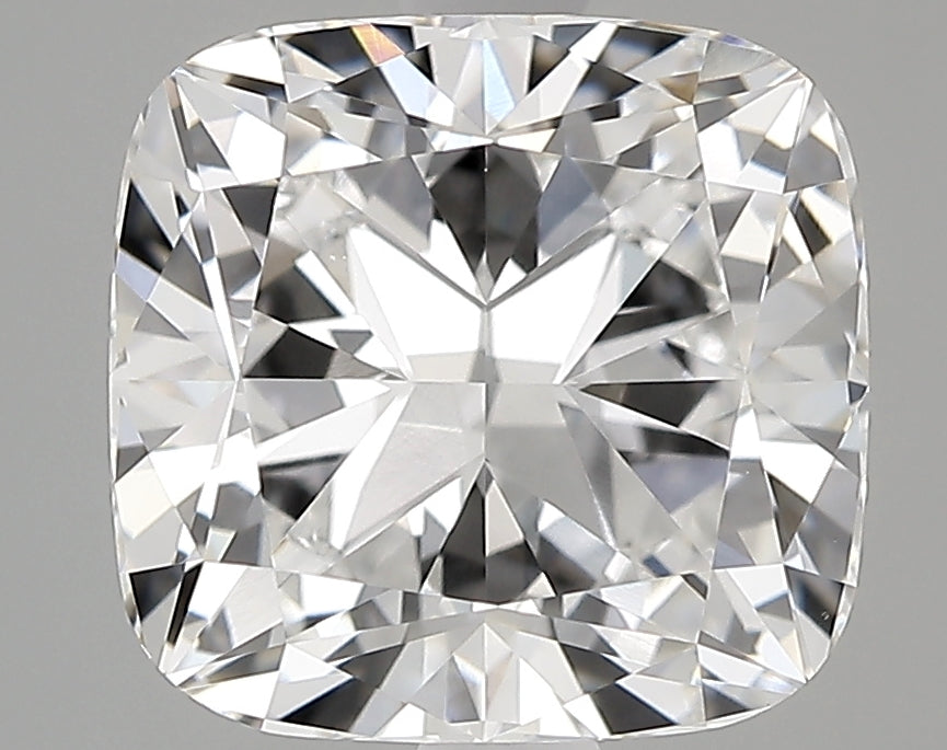 2.53 Carat Cushion Lab Diamond with  Cut Diamond in 14KT  view 1
