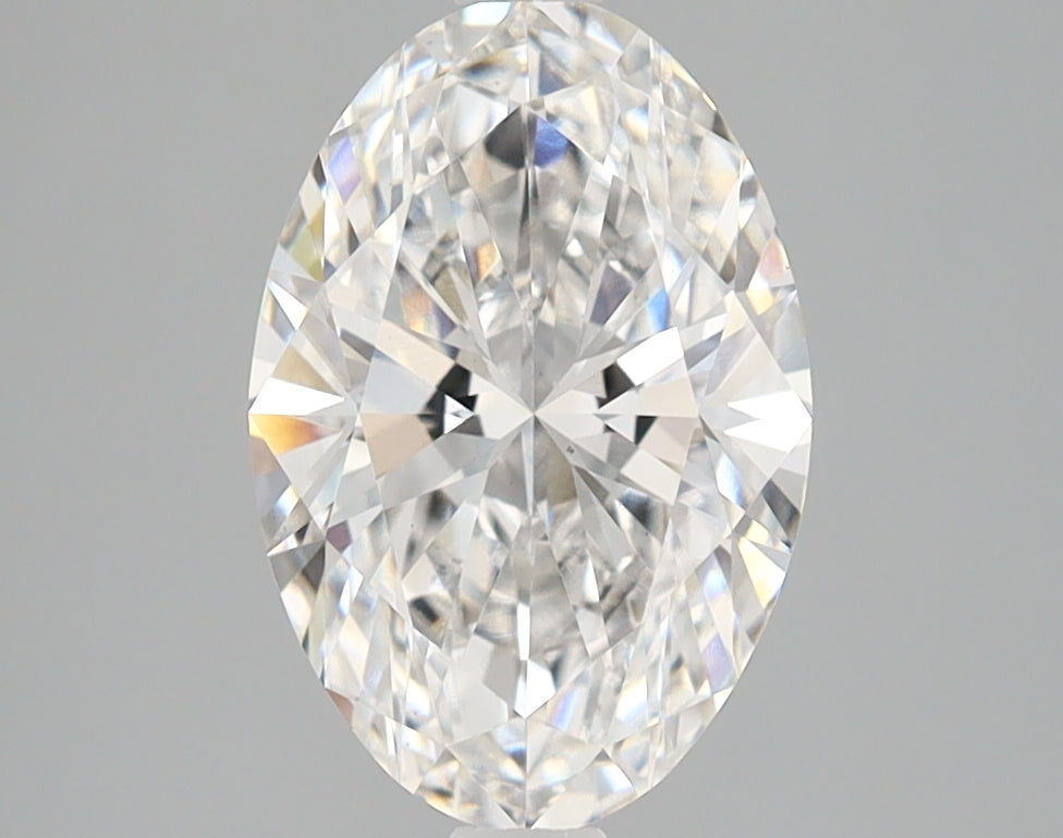 2.01 Carat Oval Lab Diamond with  Cut Diamond in 14KT  view 1
