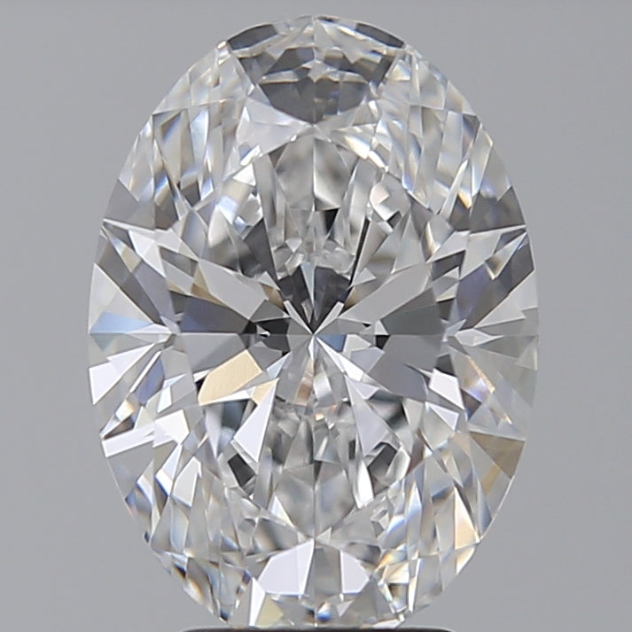 4.07 Carat Oval Lab Diamond with  Cut Diamond in 14KT  view 1
