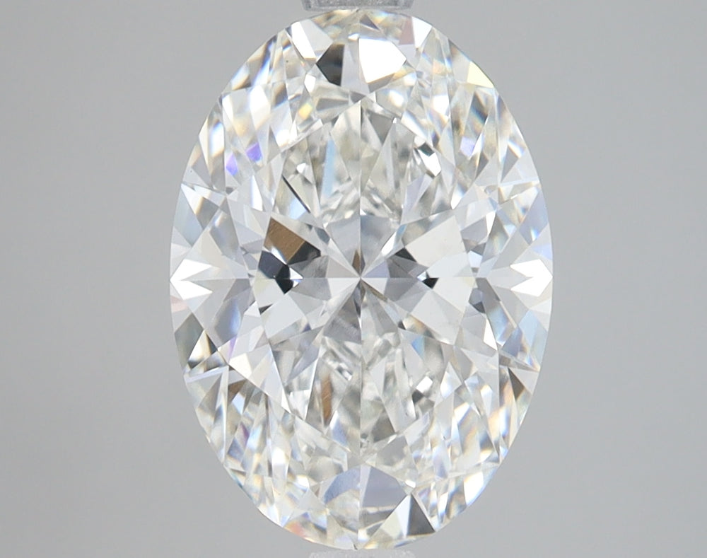 3.0 Carat Oval Lab Diamond with  Cut Diamond in 14KT  view 1
