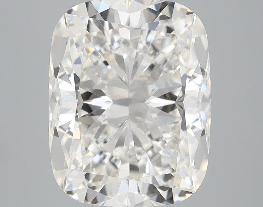3.22 Carat Cushion Lab Diamond with  Cut Diamond in 14KT  view 1
