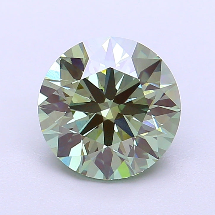 2.17 Carat Round Lab Diamond with  Cut Diamond in 14KT  view 1
