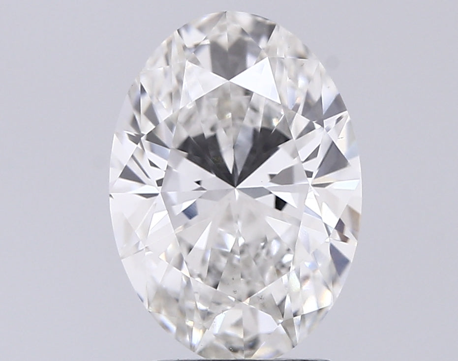 2.5 Carat Oval Lab Diamond with  Cut Diamond in 14KT  view 1
