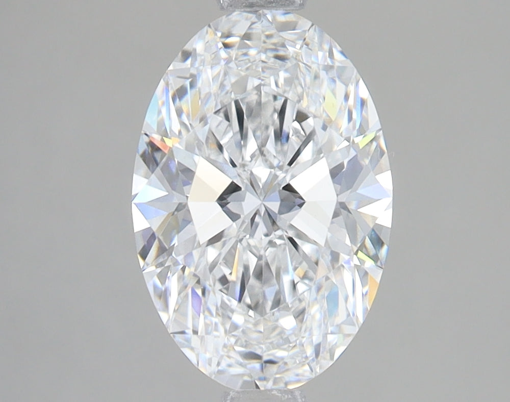 2.06 Carat Oval Lab Diamond with  Cut Diamond in 14KT  view 1
